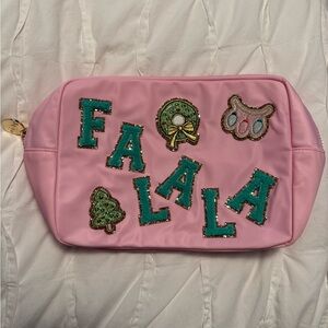 Stoney Clover Lane Christmas Pouch with patches sewn.